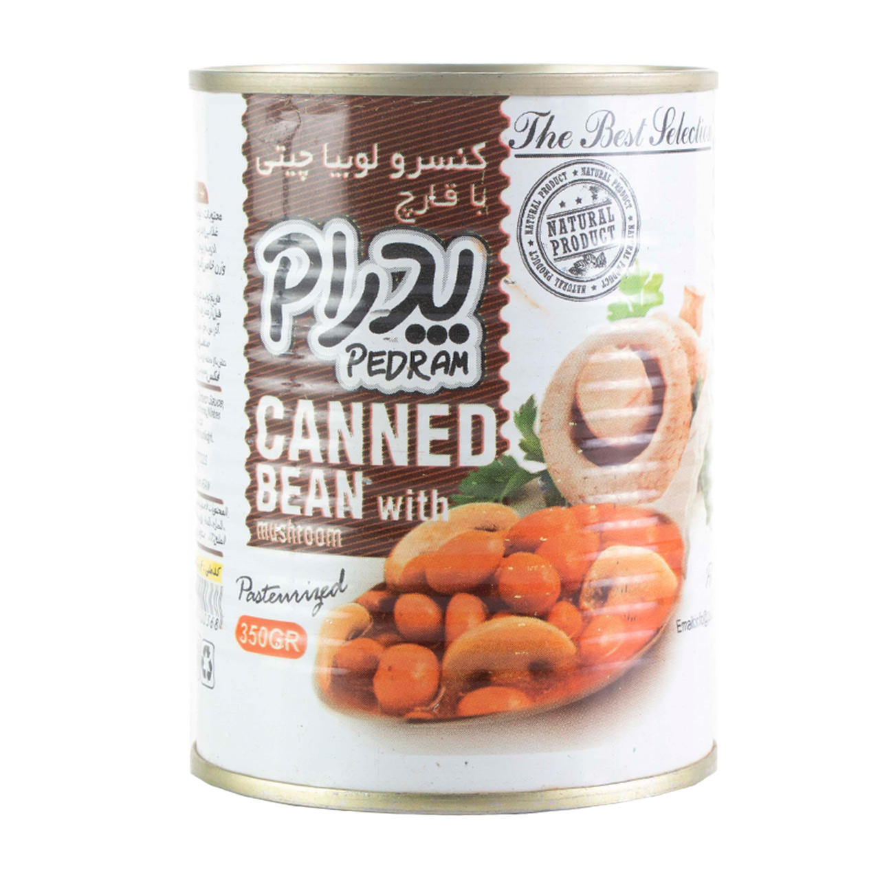 کنسرو لوبیا چیتی با قارچ پدرام 350 گرمی