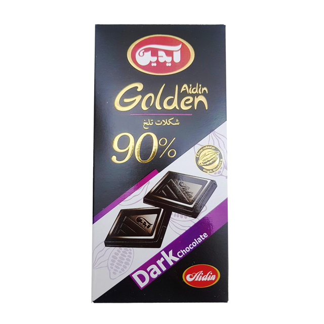 شکلات تابلت تلخ 90% آیدین 100 گرمی