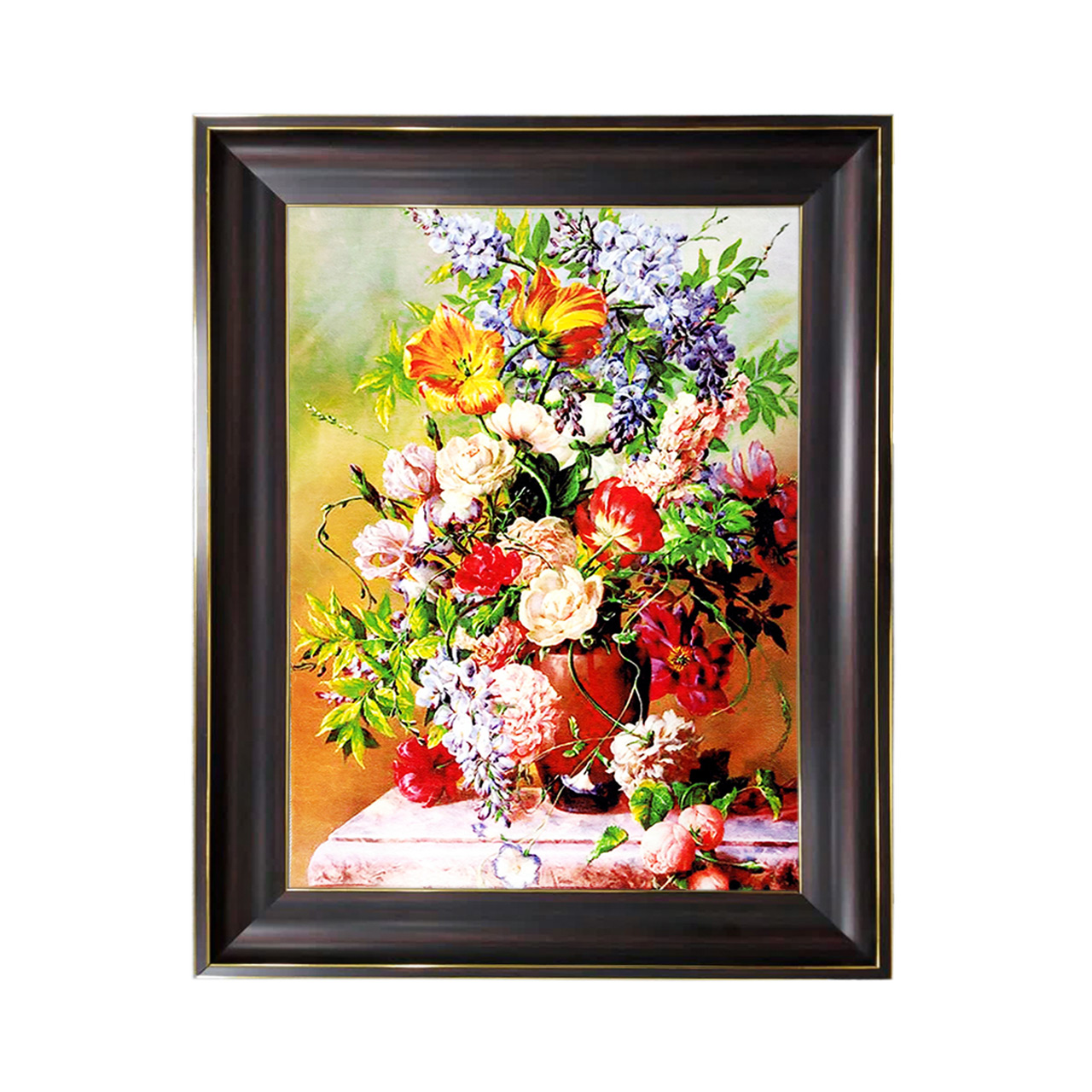 تابلو فرش چاپی طرح گل کد 12359 سایز 60×40 سانتی متری