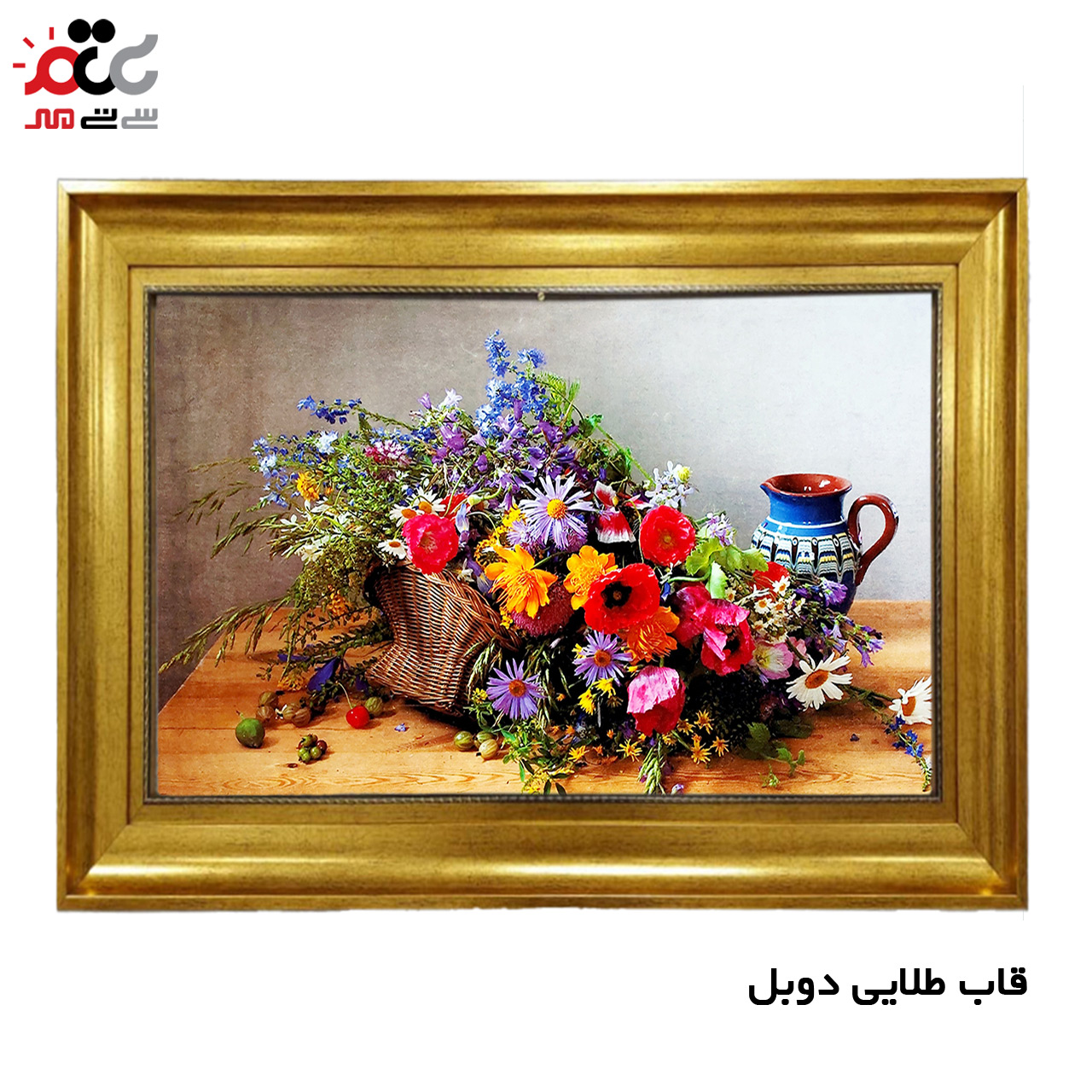 تابلو فرش چاپی طرح گل کد 12001 سایز 50×35 سانتی متری