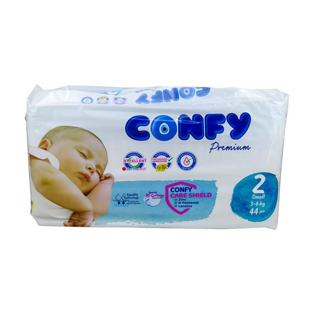 پوشک بچه کانفی مدل Premium سایز 2 تعداد 44 عددی