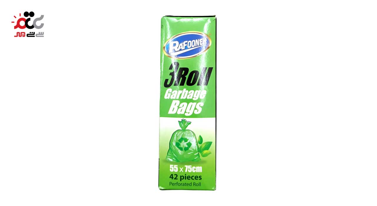 کيسه زباله متوسط رولي پرفراژدار مدل MED100-3R رافونه 42 عددی