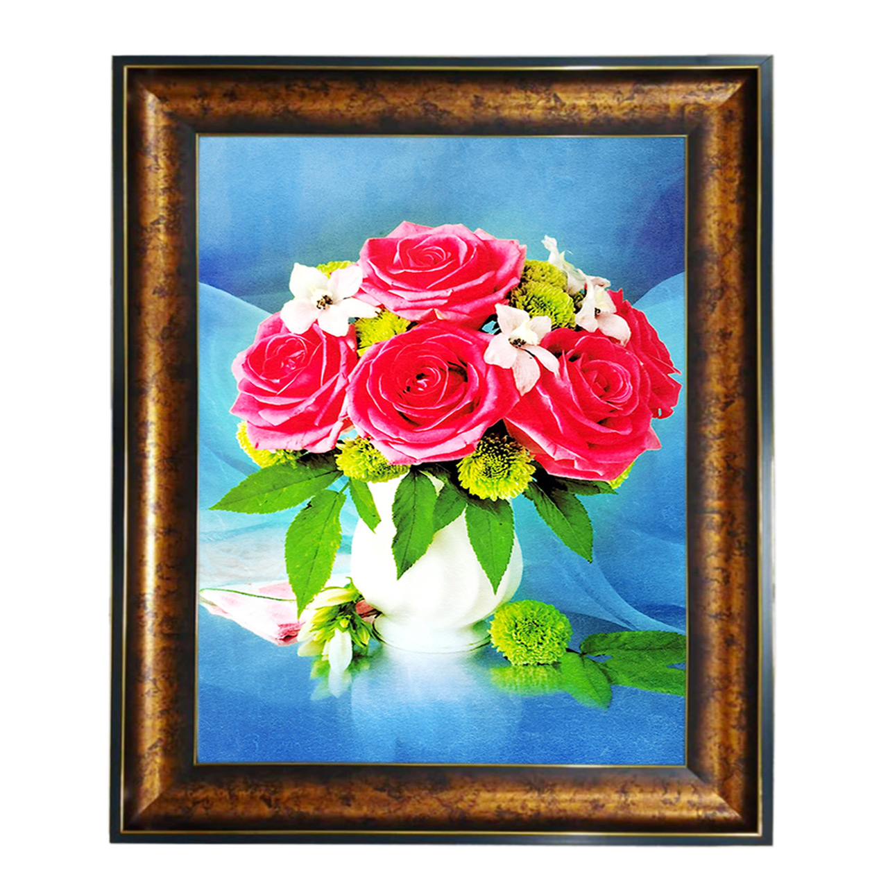 تابلو فرش چاپی طرح گل کد 12328 سایز 100×50 سانتی متری