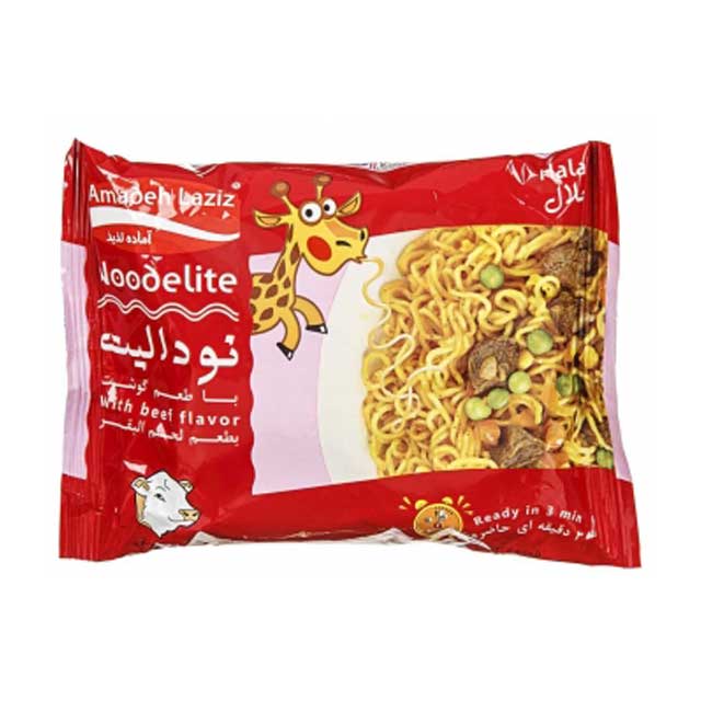 نودالیت با طعم گوشت  آماده لذیذ 75 گرمی