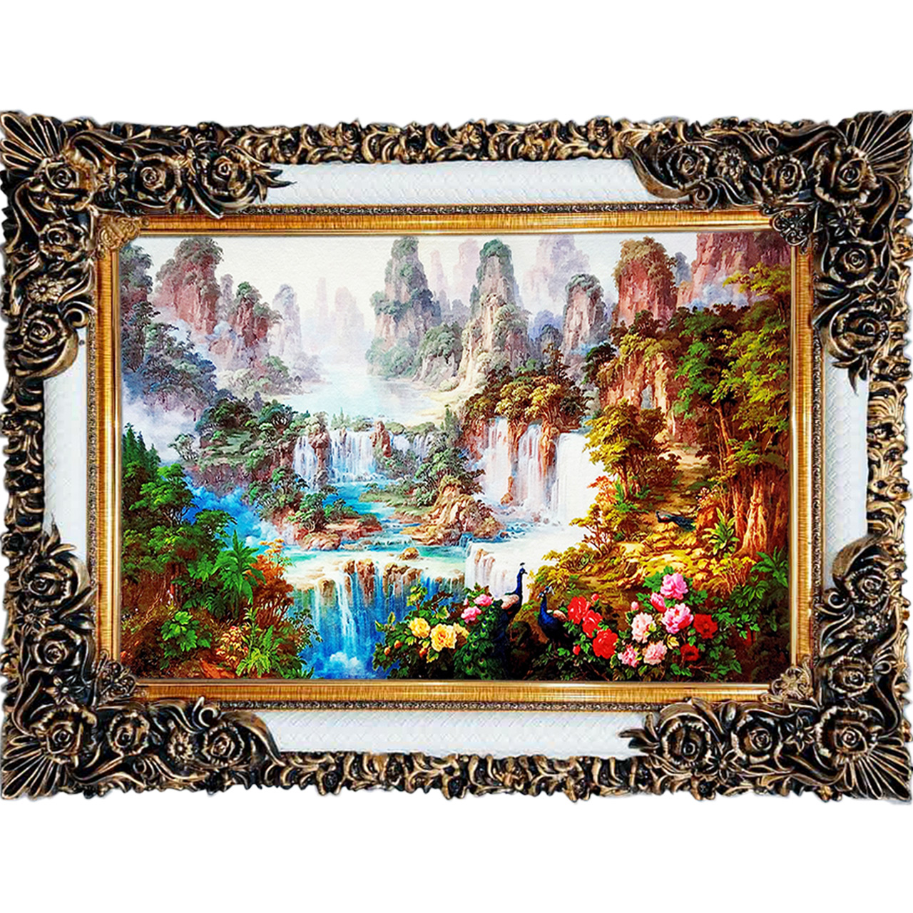 تابلو فرش چاپی طرح منظره کد 10281 سایز 100×70 سانتی متری