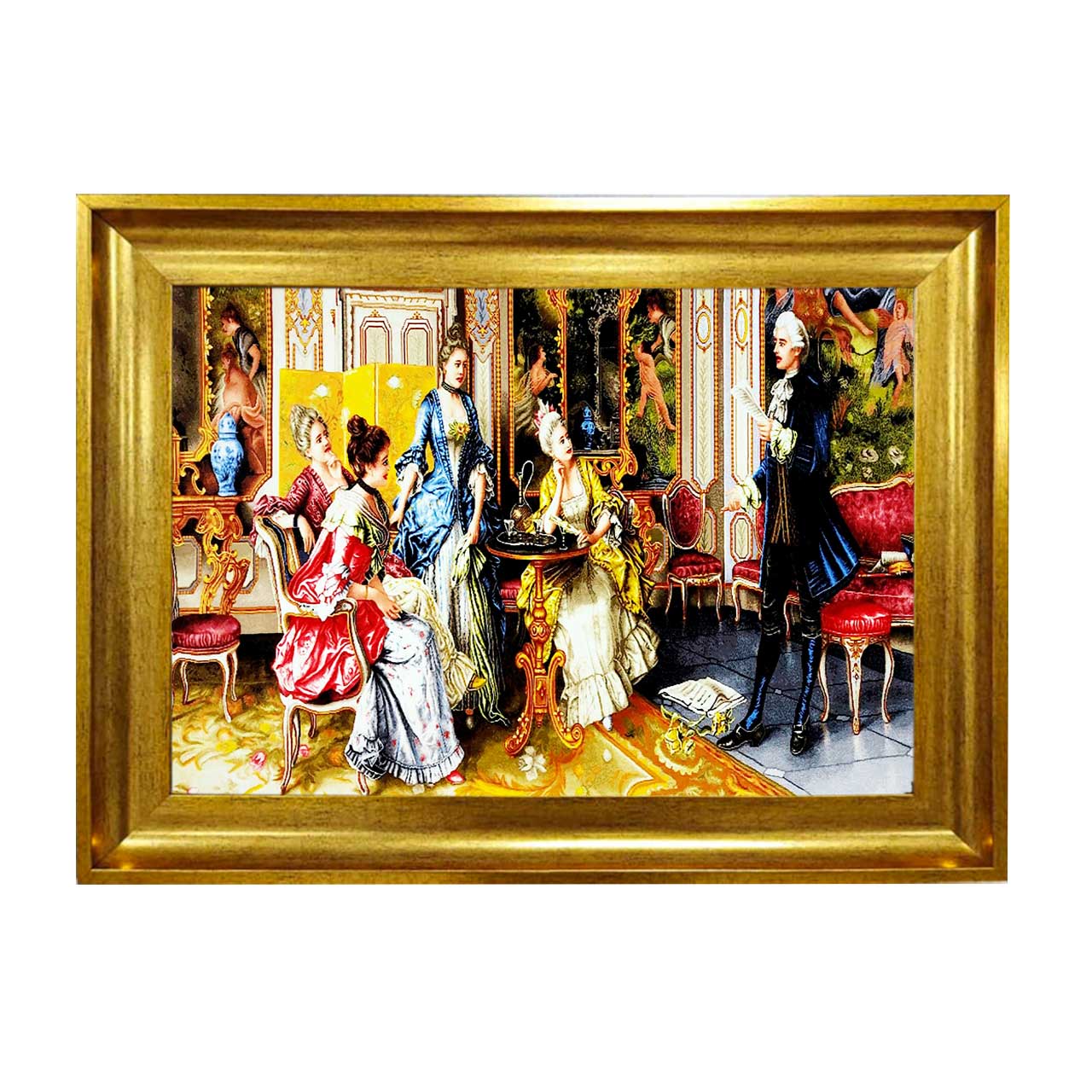 تابلو فرش چاپی طرح شاعر کد 11009 سایز 50×50 سانتی متری