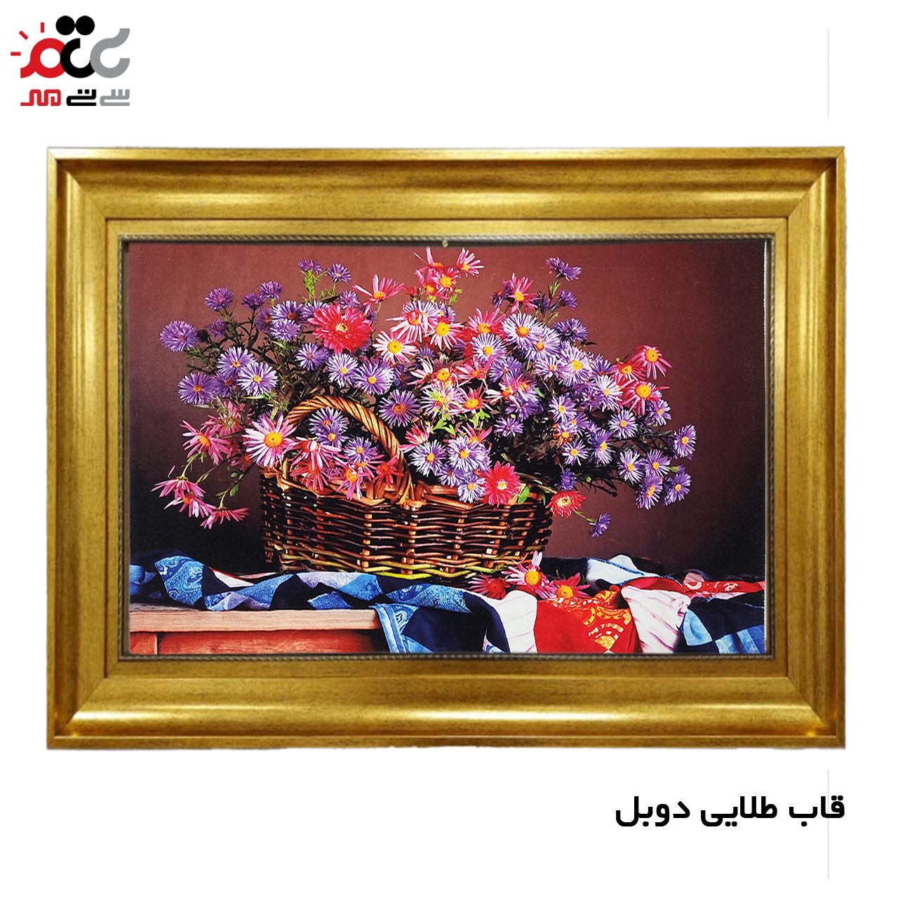 تابلو فرش چاپی طرح گل کد 12007 سایز 70×50 سانتی متری