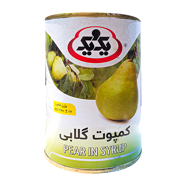 کمپوت گلابی یک و یک 420 گرمی