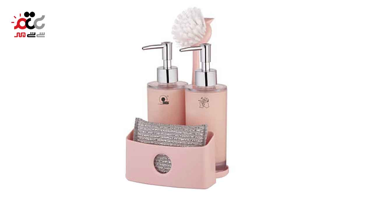 جامایع ظرفشویی رومیزی و اسکاچ دوقلو لیمون