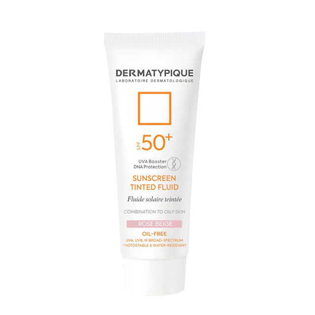 کرم ضد آفتاب رز بژ فاقد چربی درماتیپیک SPF50 حجم 50 میلی لیتری