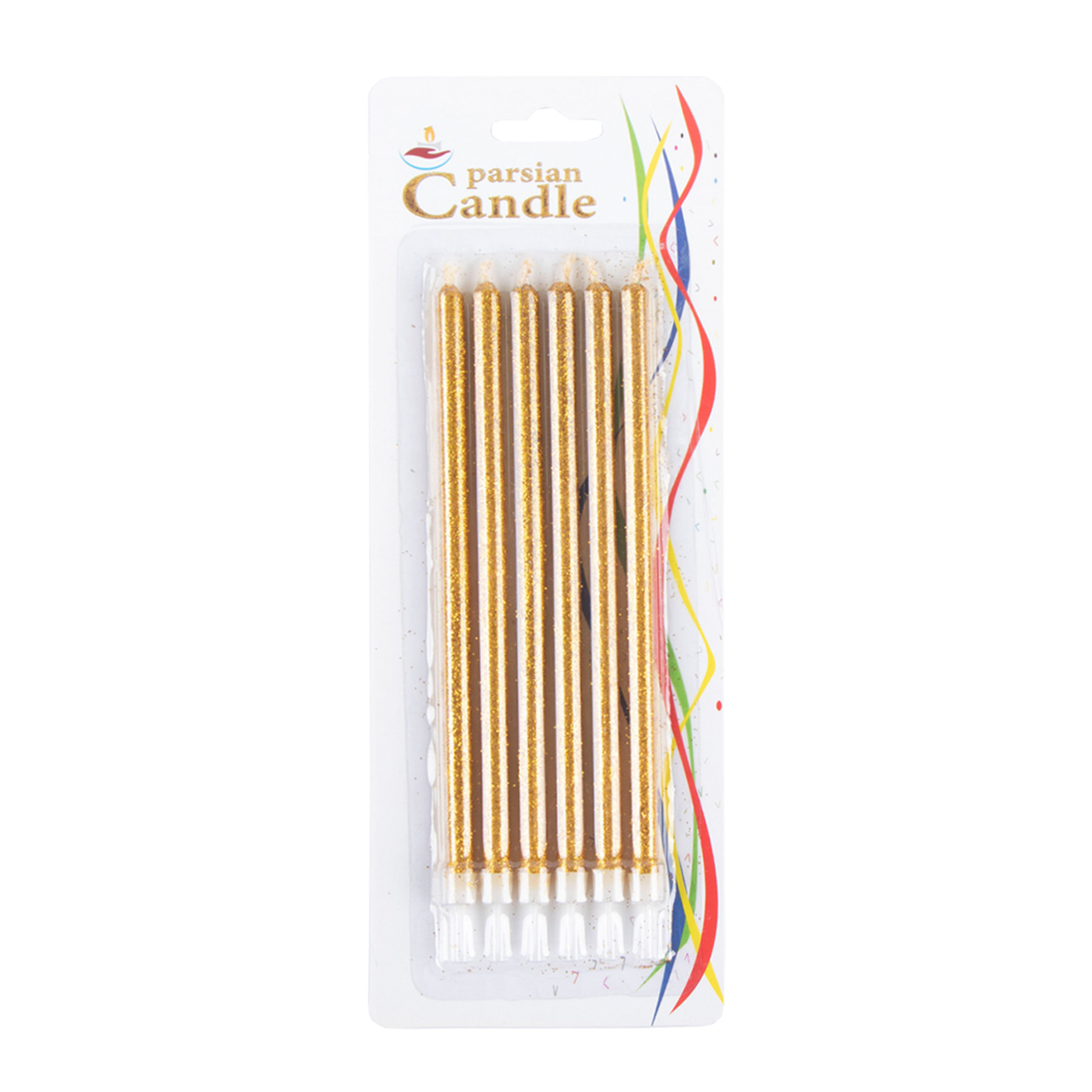 شمع اکلیلی طلایی پارسیان بسته 6 عددی