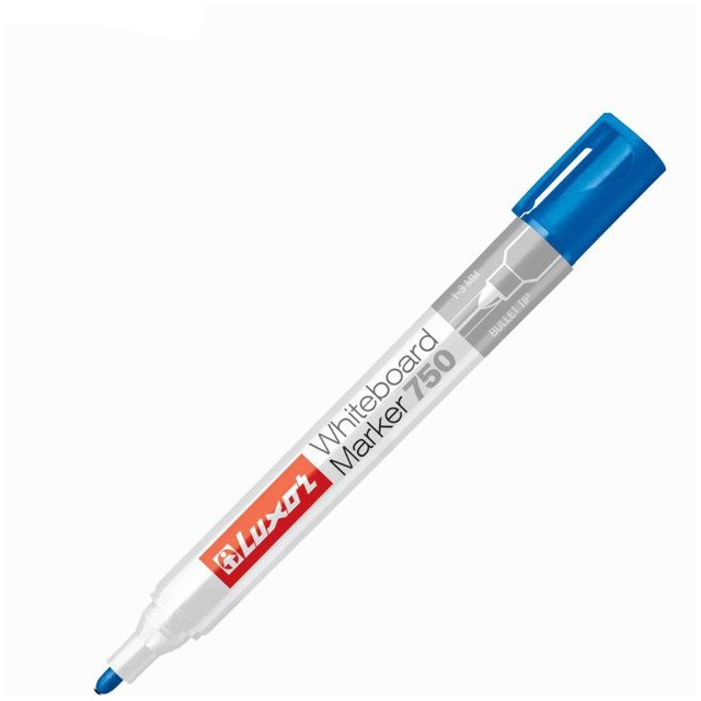 ماژیک وایت برد لاکسر سر گرد رنگ  آبی کد 750