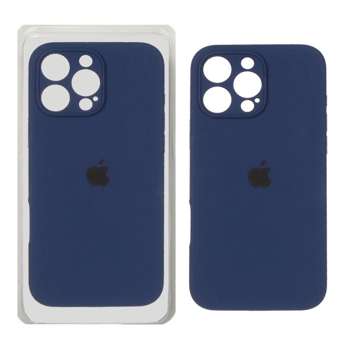 قاب سیلیکونی پاک کنی محافظ لنزدار اورجینال Apple iPhone 16 Pro Max - سرمه ای (پک دار) - NTC