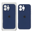 قاب سیلیکونی پاک کنی محافظ لنزدار اورجینال Apple iPhone 16 Pro Max - سرمه ای (پک دار) - NTC