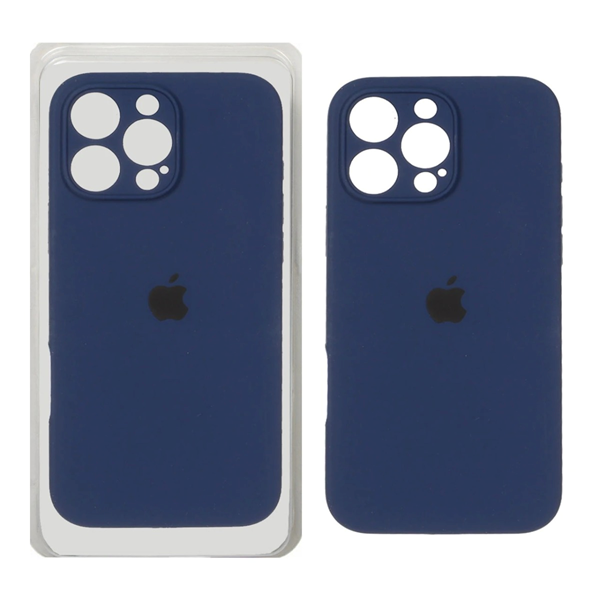 قاب سیلیکونی پاک کنی محافظ لنزدار اورجینال Apple iPhone 16 Pro Max - سرمه ای (پک دار) - NTC