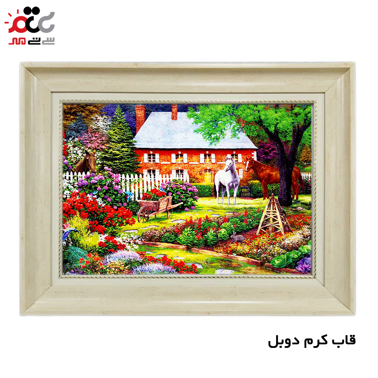 تابلو فرش چاپی طرح منظره کد 10117 سایز 100×70 سانتی متری