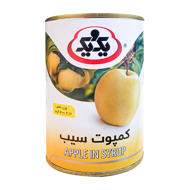 کمپوت سیب یک و یک 400 گرمی