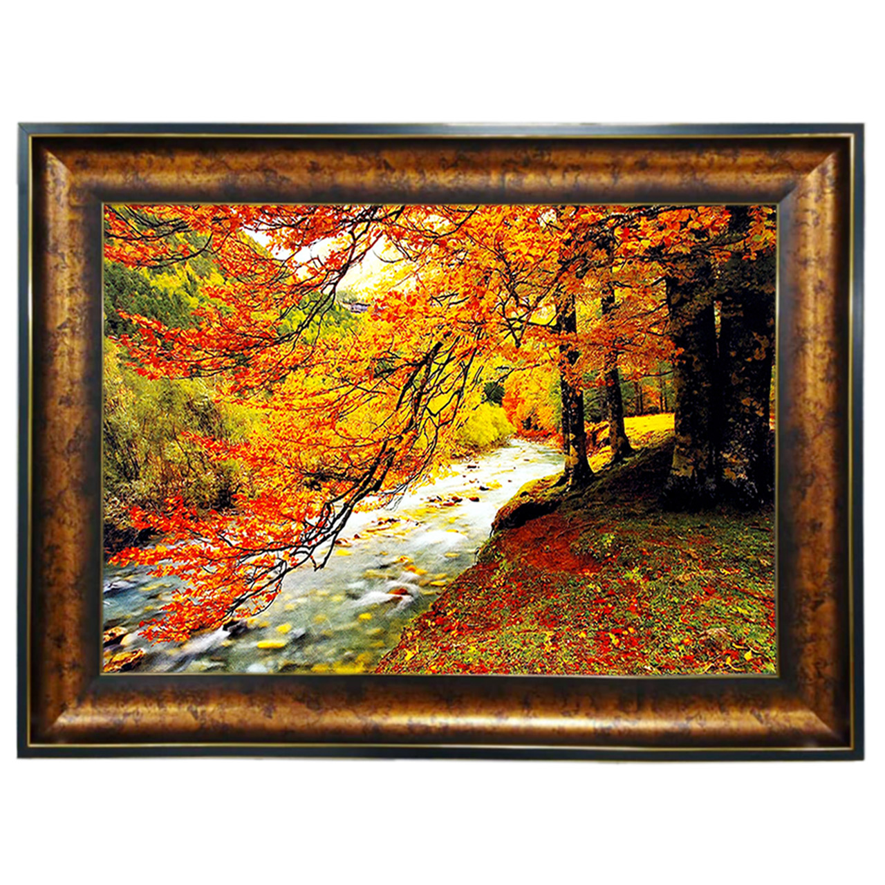 تابلو فرش چاپی طرح جاده کد 10211 سایز 100×50 سانتی متری