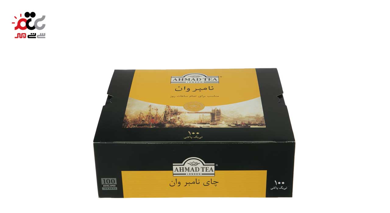 چای سیاه کیسه ای نامبر وان احمد بسته 100عددی