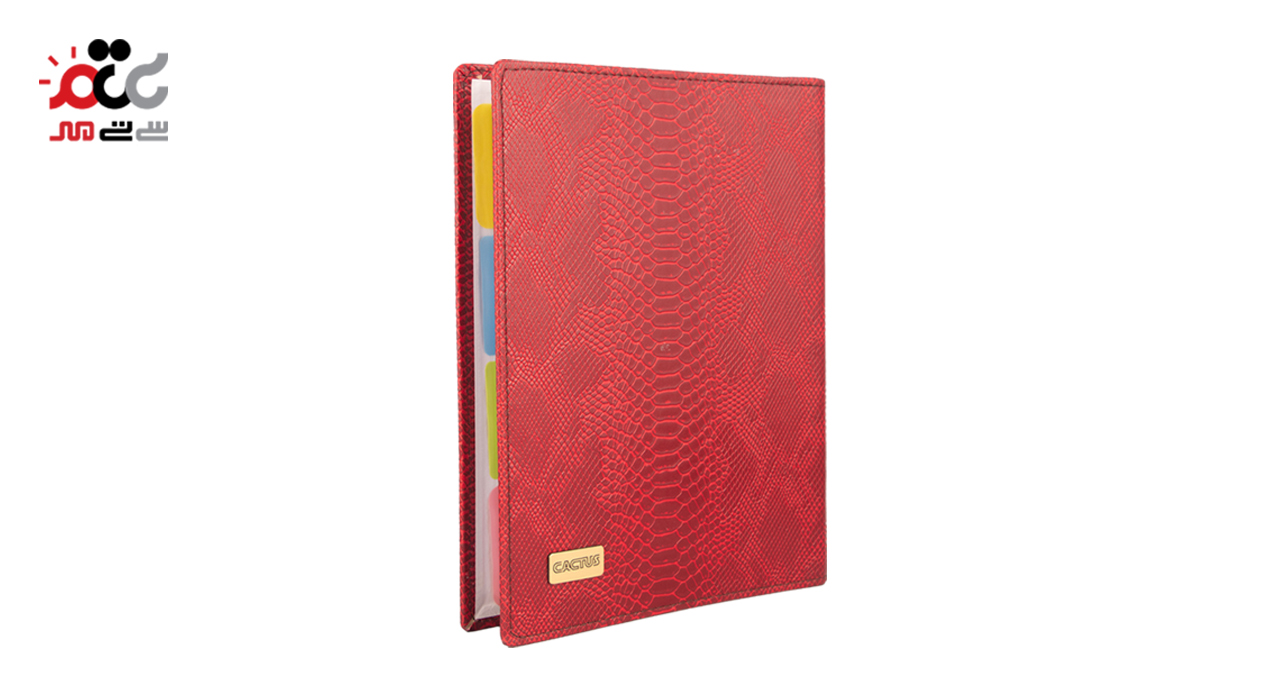 کلاسور قفل پلاستیک چرمی کاکتوس 100 برگ