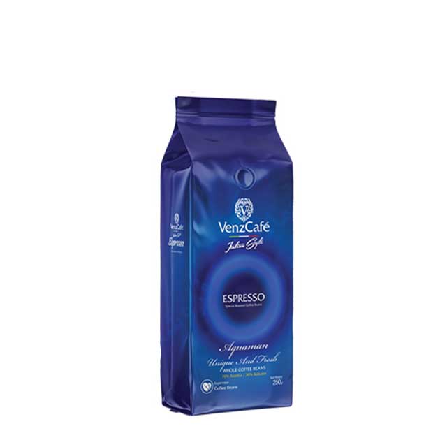 دانه قهوه اسپرسو 30 درصد ربوستا 70 درصد عربیکا ونزکافه 250 گرمی