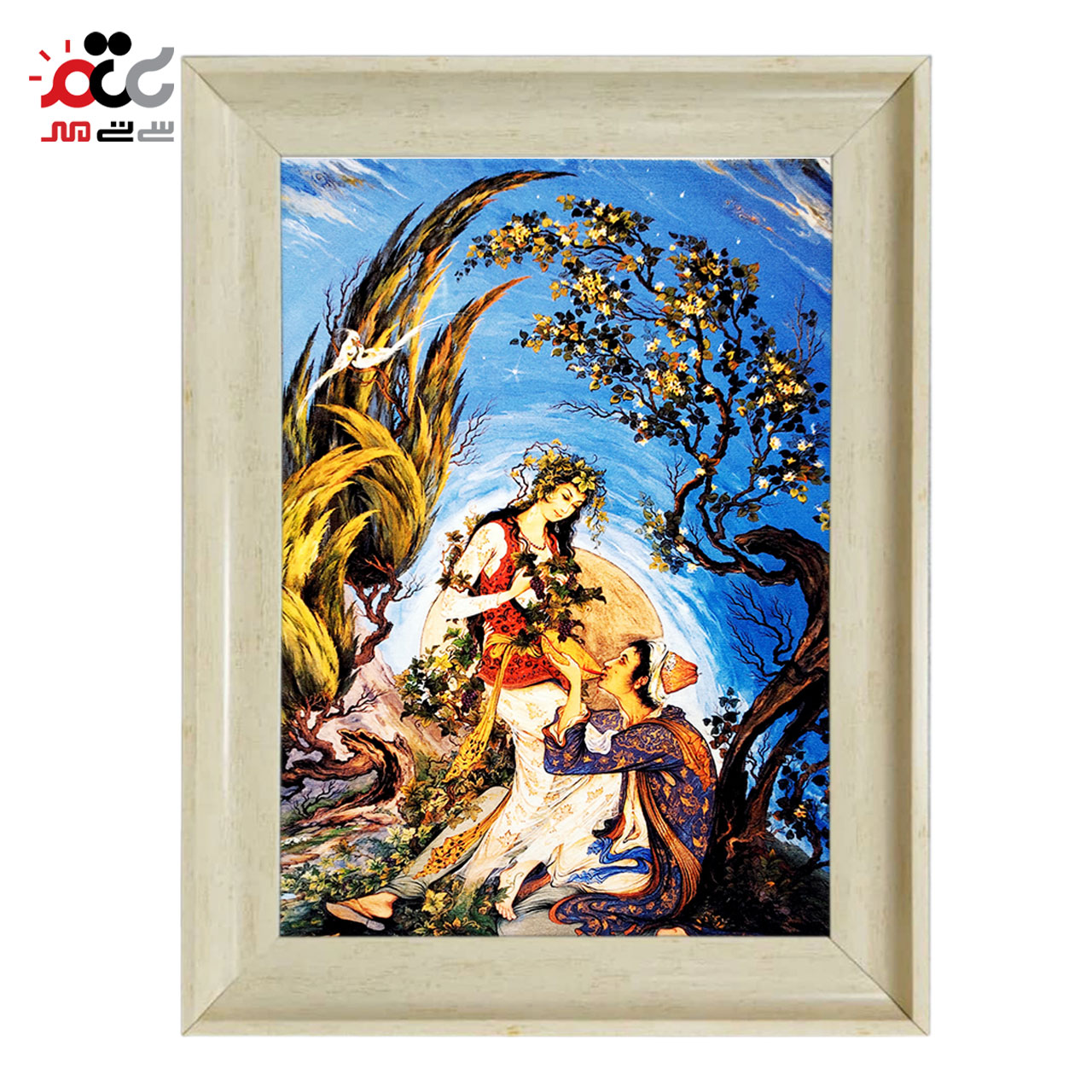 تابلو فرش چاپی طرح مینیاتوری کد 16012 سایز 70×100 سانتی متری