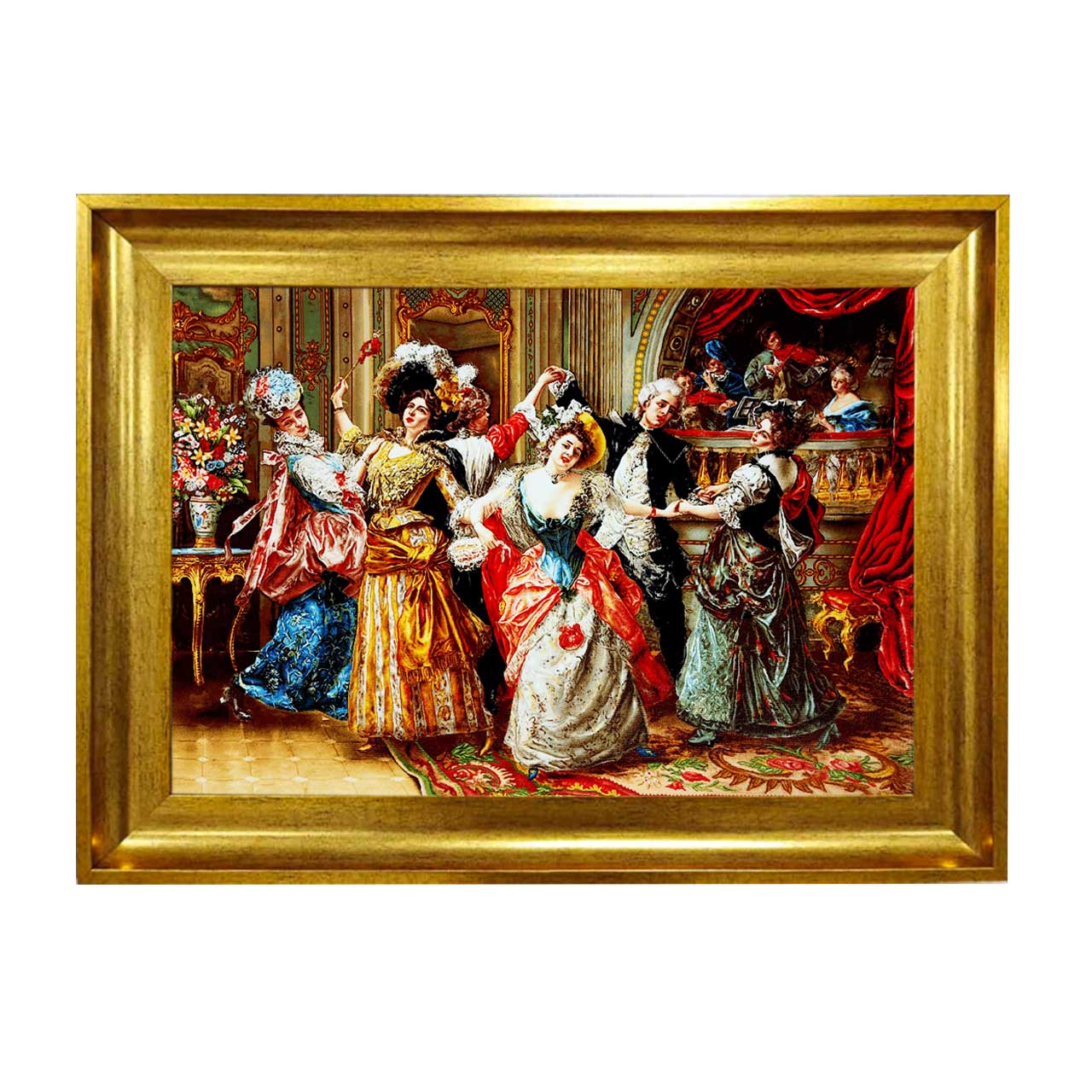 تابلو فرش چاپی طرح ضیافت کد 11030 سایز 50×50 سانتی متری