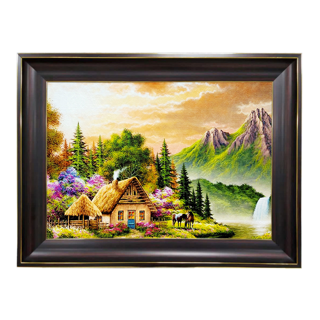 تابلو فرش چاپی طرح منظره کد 10024 سایز 60×40 سانتی متری