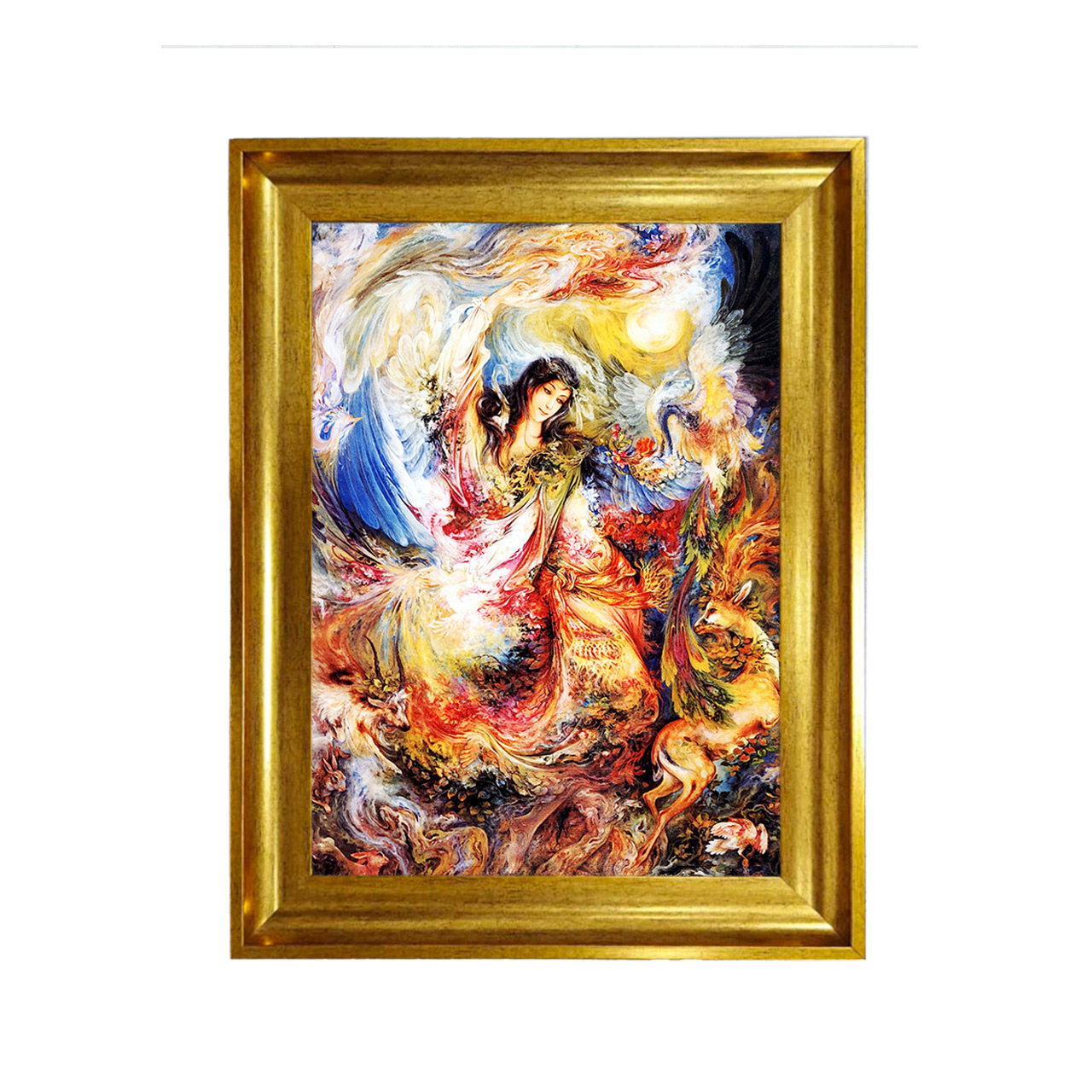 تابلو فرش چاپی طرح مینیاتوری کد 16007 سایز 50×50 سانتی متری