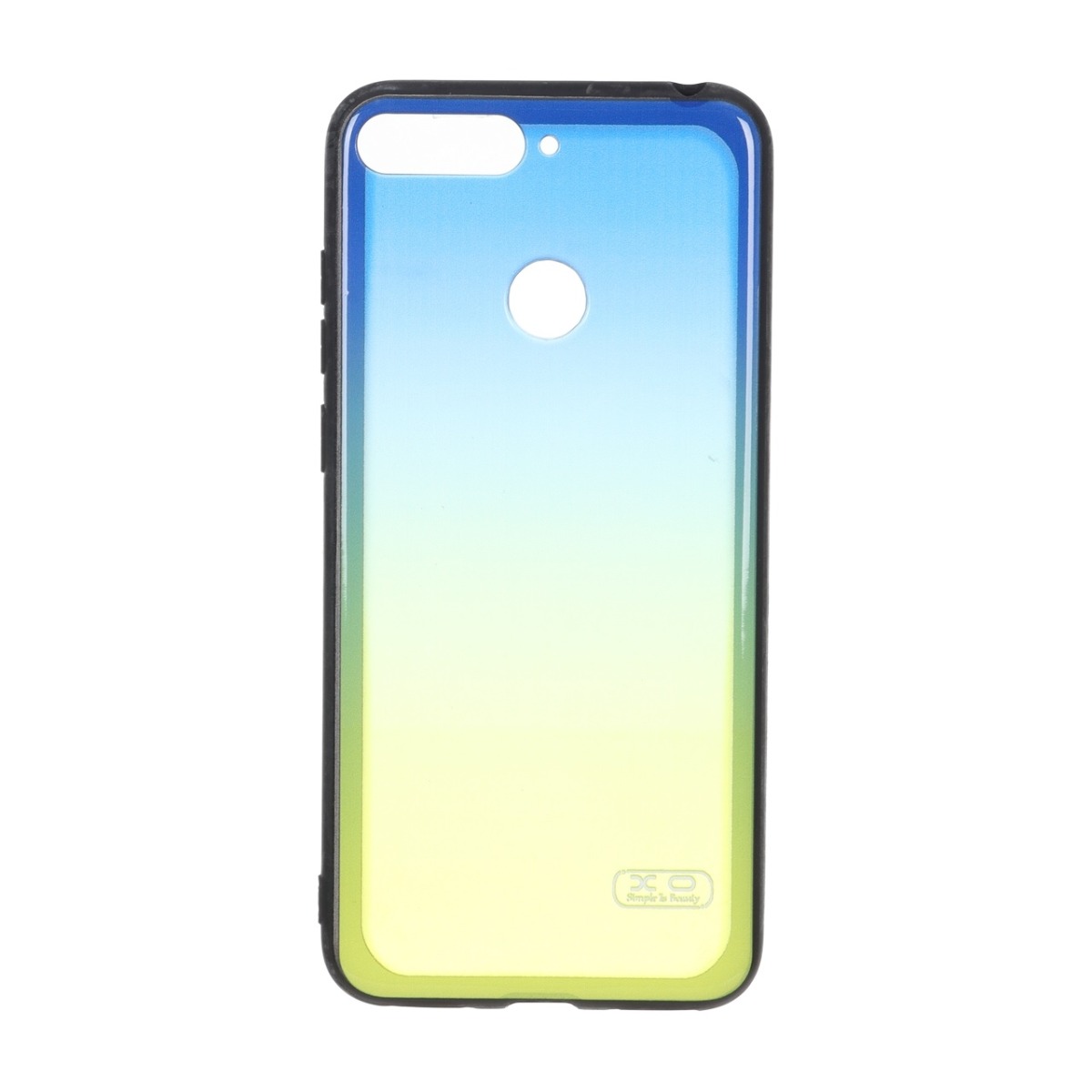 قاب XO مات دو رنگ Huawei Y6 (2018) / Y6 Prime (2018) - زرد آبی