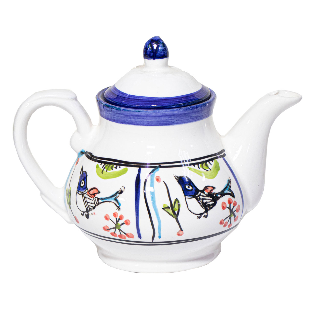 قوری سفالی مدل مرغ رنگی