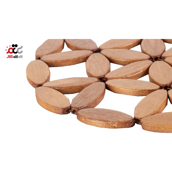 زیر قابلمه چوبی طرح گل
