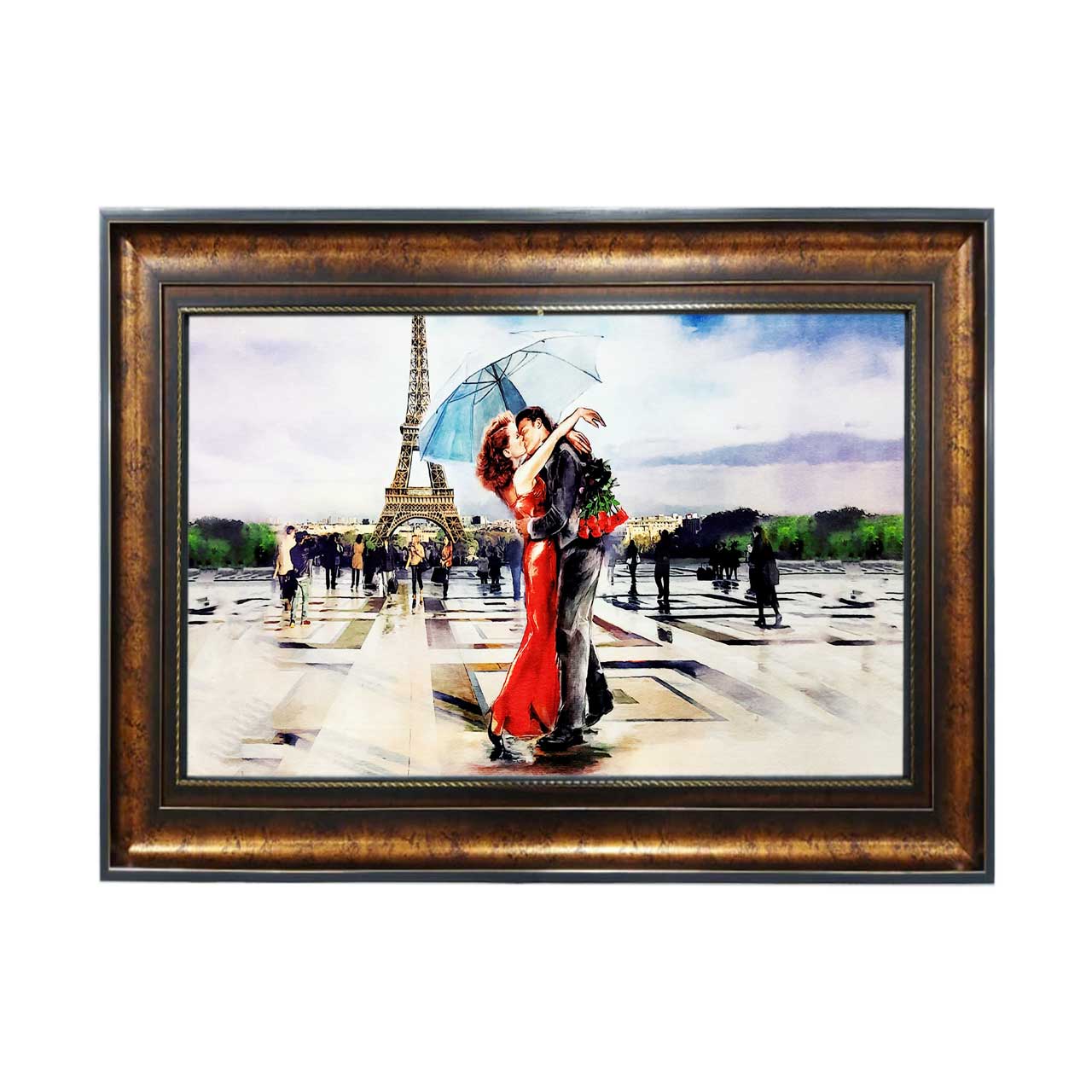 تابلو فرش چاپی طرح پاریس کد 13304 سایز 50×35 سانتی متری