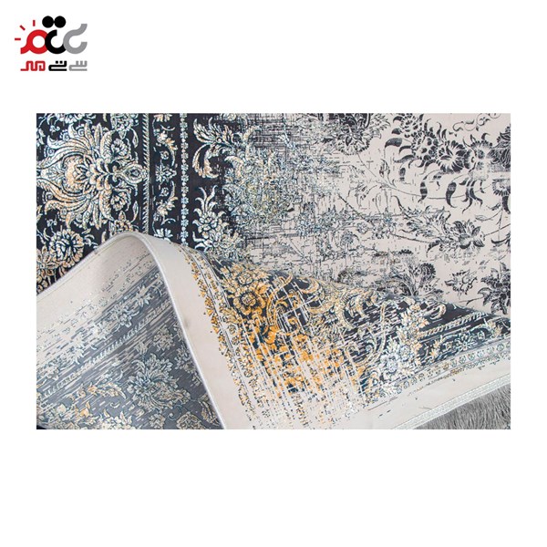 فرش ماشینی مدل ونیز نقره ای
