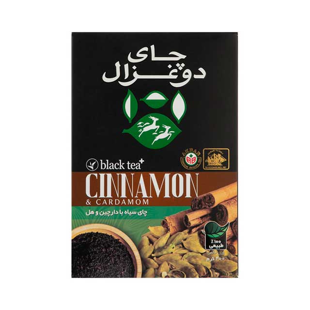 چای هل و دارچین دو غزال 400 گرمی 