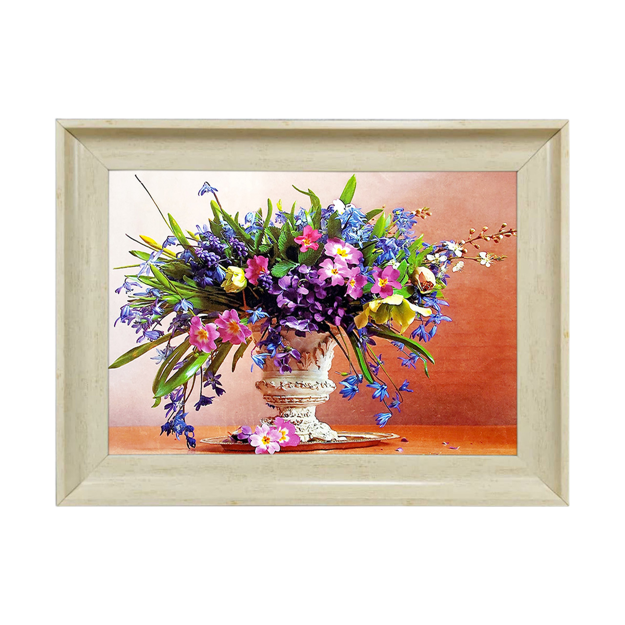 تابلو فرش چاپی طرح گل کد 12017 سایز 50×35 سانتی متری