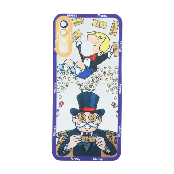 قاب ژله ای طرح دار دور رنگی Samsung Galaxy A20s - کد 164