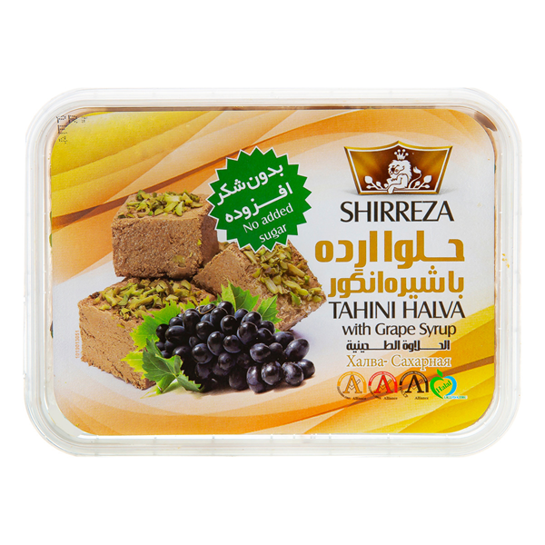 حلوا ارده با شیره انگور شیر رضا 372 گرمی