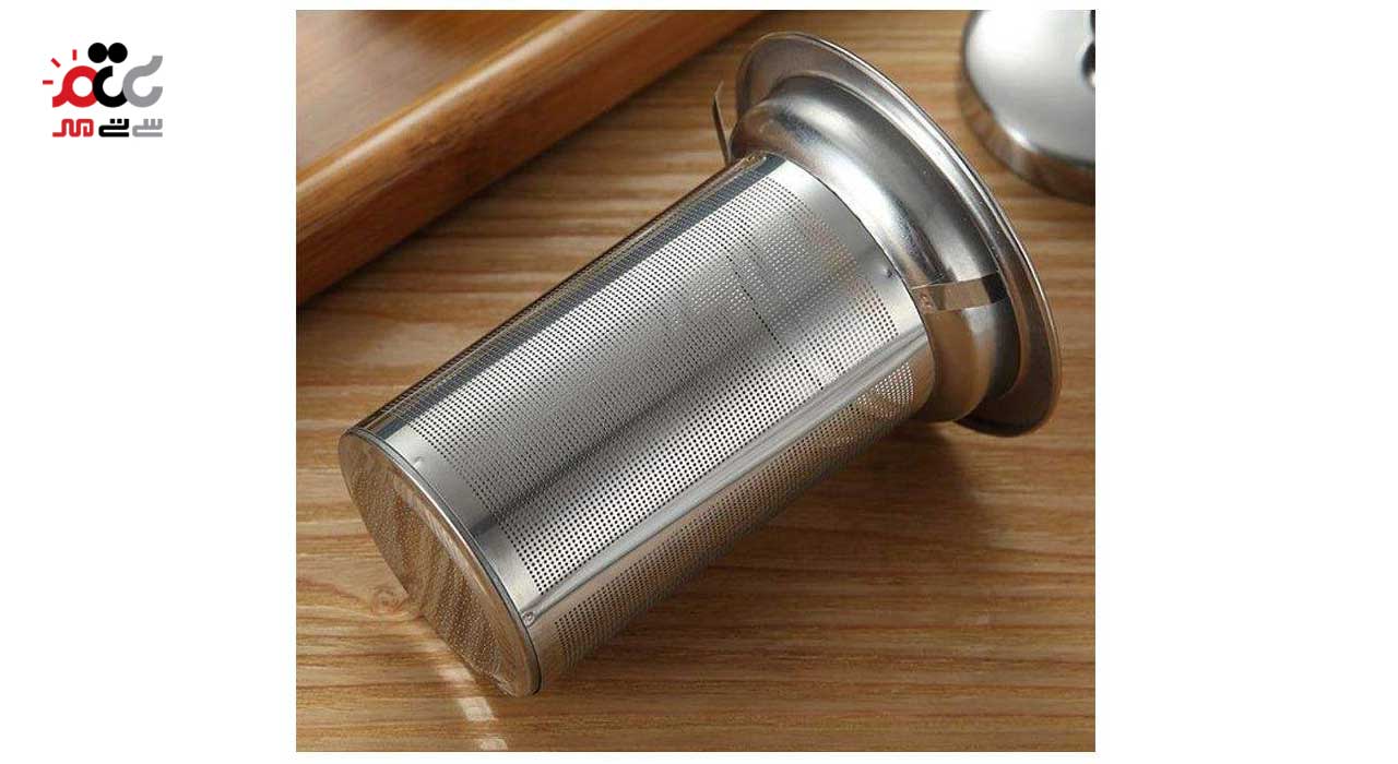 قوری دمنوش ساز پیرکس مدل استوانه 900 دسته بغل