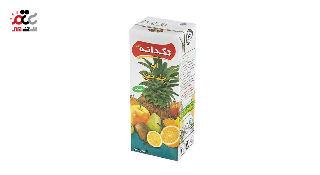 نکتار آب چند میوه تکدانه 200 میلی لیتری