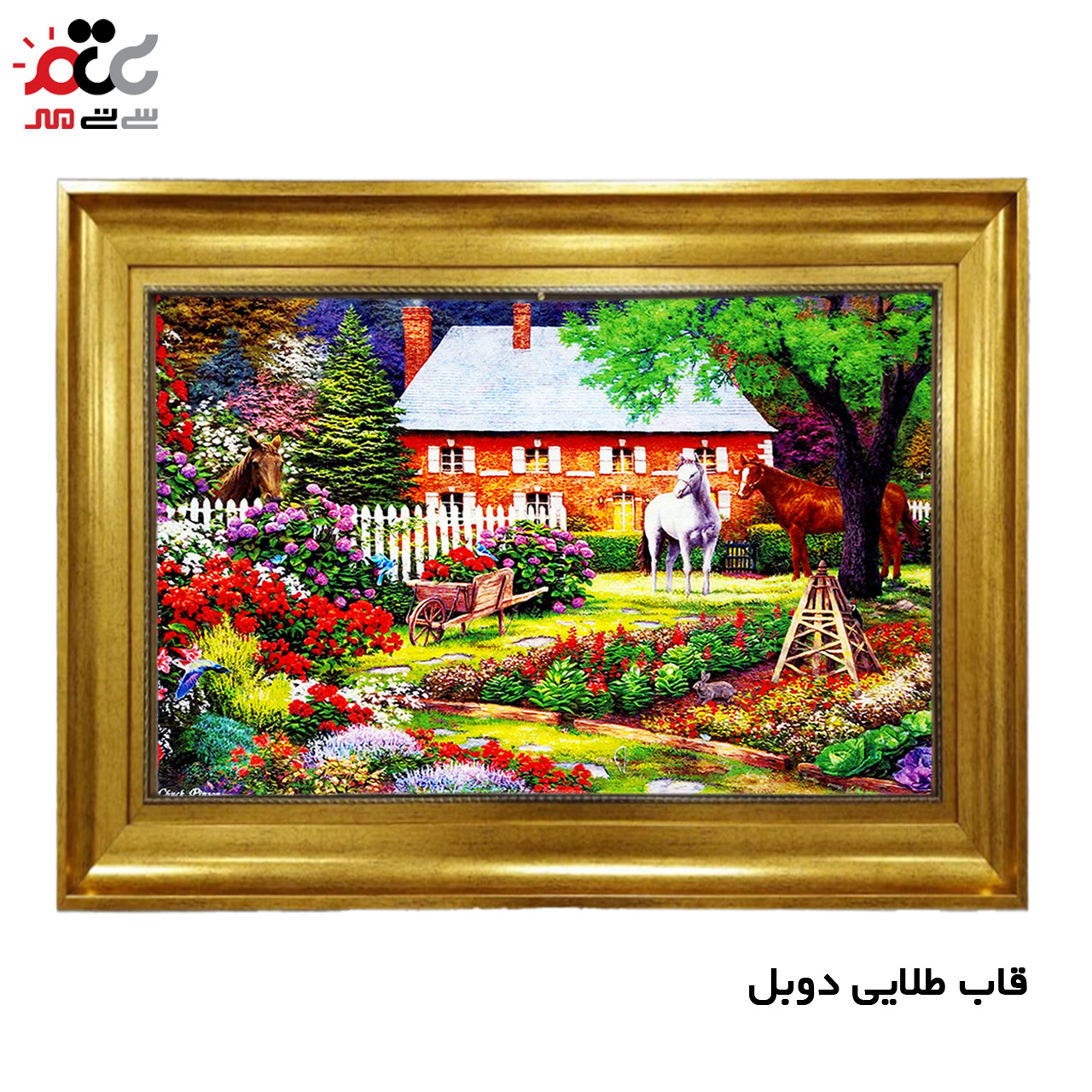 تابلو فرش چاپی طرح منظره کد 10117 سایز 100×70 سانتی متری