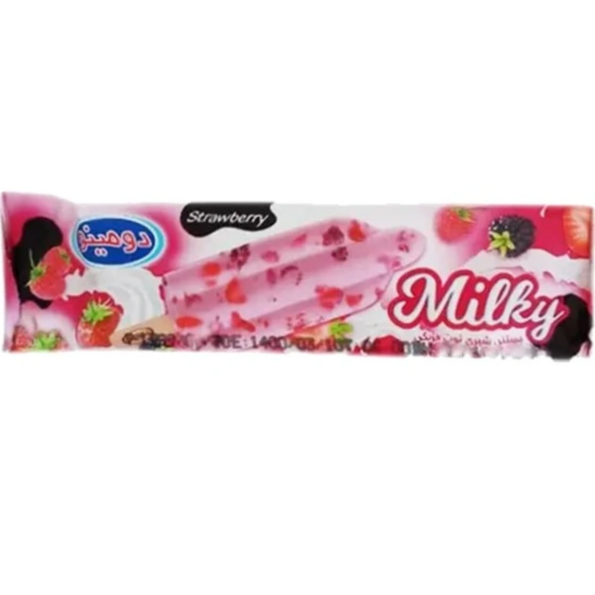 بستنی شیری توت فرنگی دومینو 80 گرمی