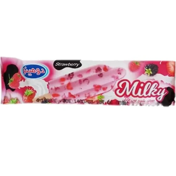 بستنی شیری توت فرنگی دومینو 80 گرمی
