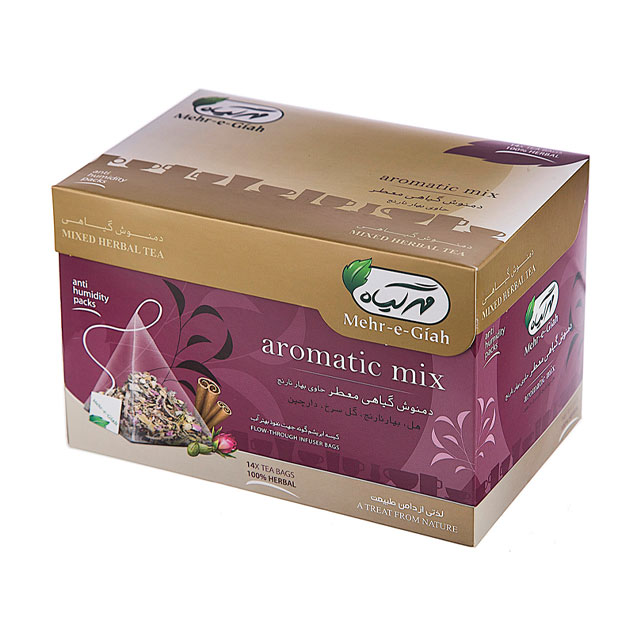 دمنوش گیاهی معطر حاوی بهار نارنج مهرگیاه 14 عددی