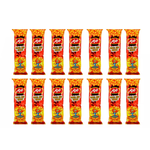 خرید  پفک توپی پنیری مزمز 25 گرمی بسته 48 عددی  