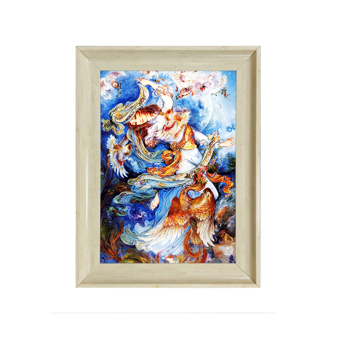 تابلو فرش چاپی طرح مینیاتوری کد 16009 سایز 50×35 سانتی متری