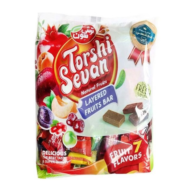 لواشک مخلوط هفت میوه پذیرایی سانتین 500 گرمی