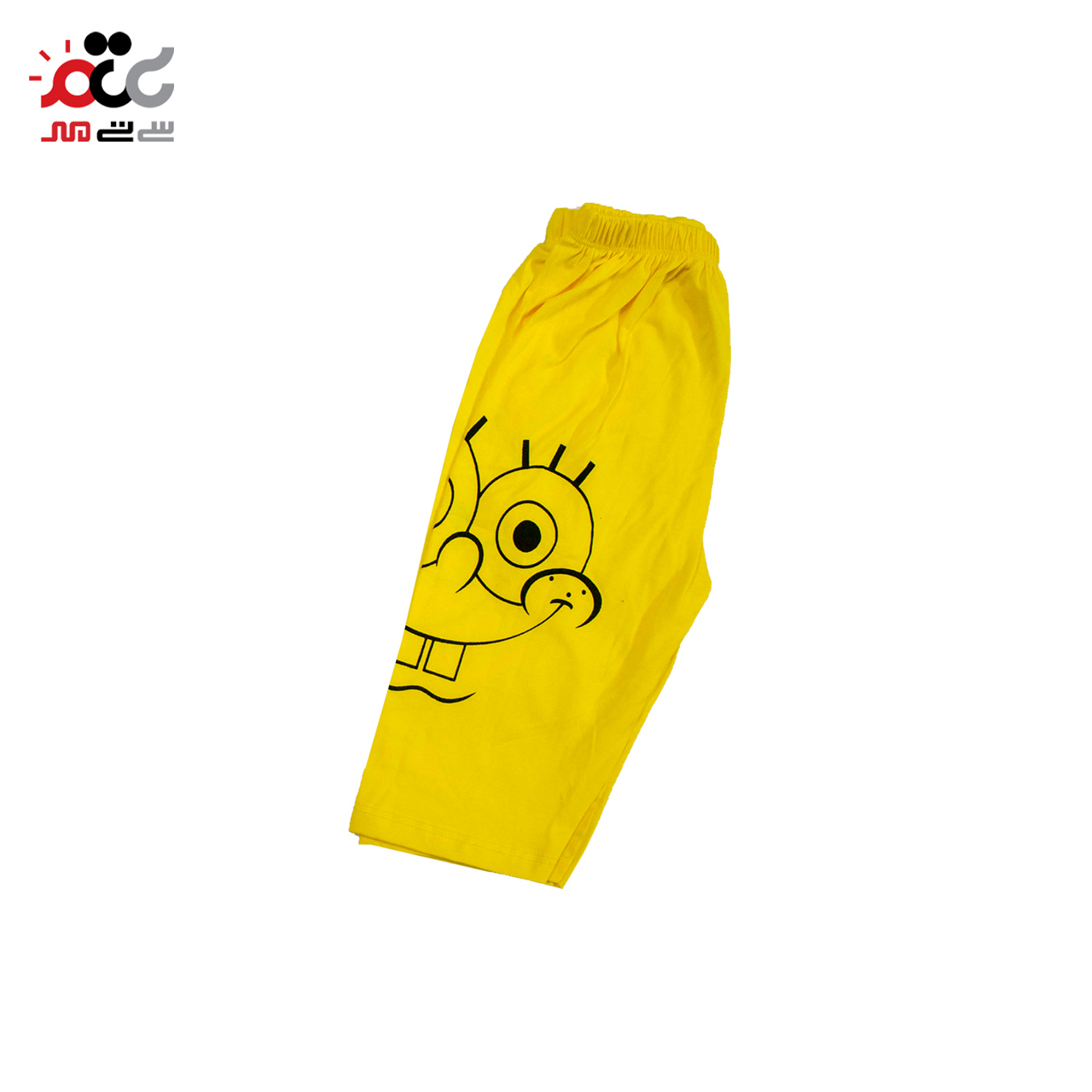 ست تاپ و شلوارک بچه گانه زرد طرح باب اسفنجی سایز 40