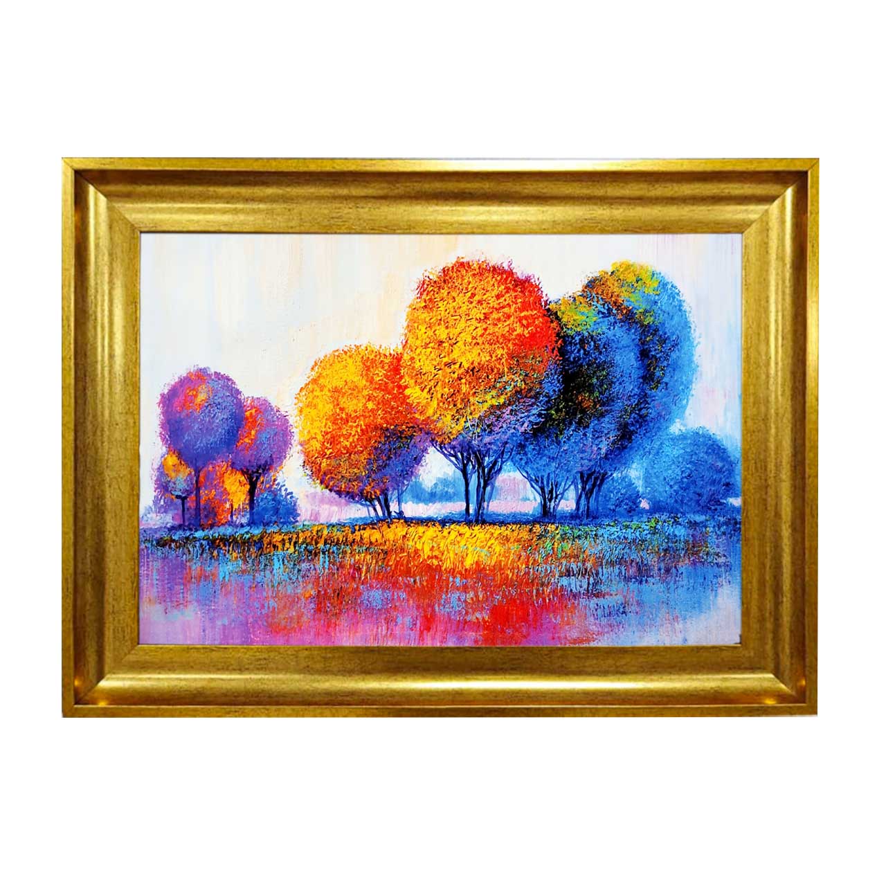 تابلو فرش چاپی طرح درخت کد 10250 سایز 50×50 سانتی متری