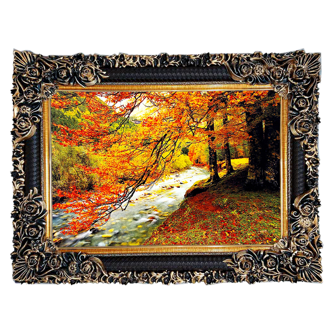 تابلو فرش چاپی طرح جاده کد 10211 سایز 70×50 سانتی متری